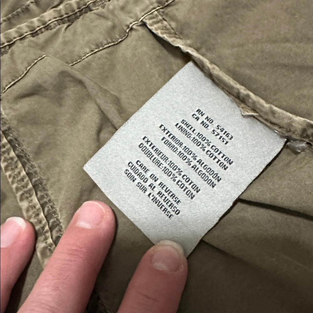 Levi's Khaki Jacket with Hood and pockets size small - Picture 6 of 9